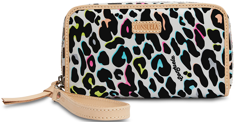 CONSUELA COLORFUL ANIMAL PRINT WALLET "COCO WRISTLET WALLET"