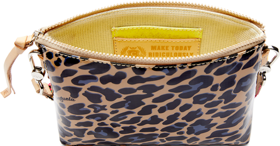 CONSUELA ANIMAL PRINT CROSSBODY BAG CALLED "BLUE JAG MIDTOWN CROSSBODY"