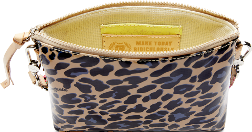 CONSUELA ANIMAL PRINT CROSSBODY BAG CALLED "BLUE JAG MIDTOWN CROSSBODY"