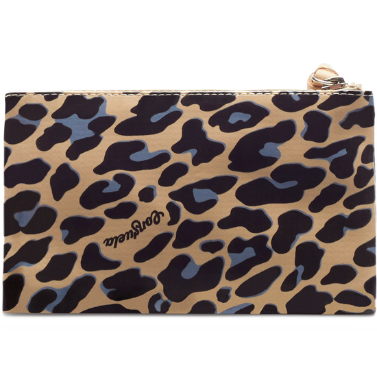 COLORFUL ANIMAL PRINT WALLET CALLED "BLUE JAG SLIM WALLET"