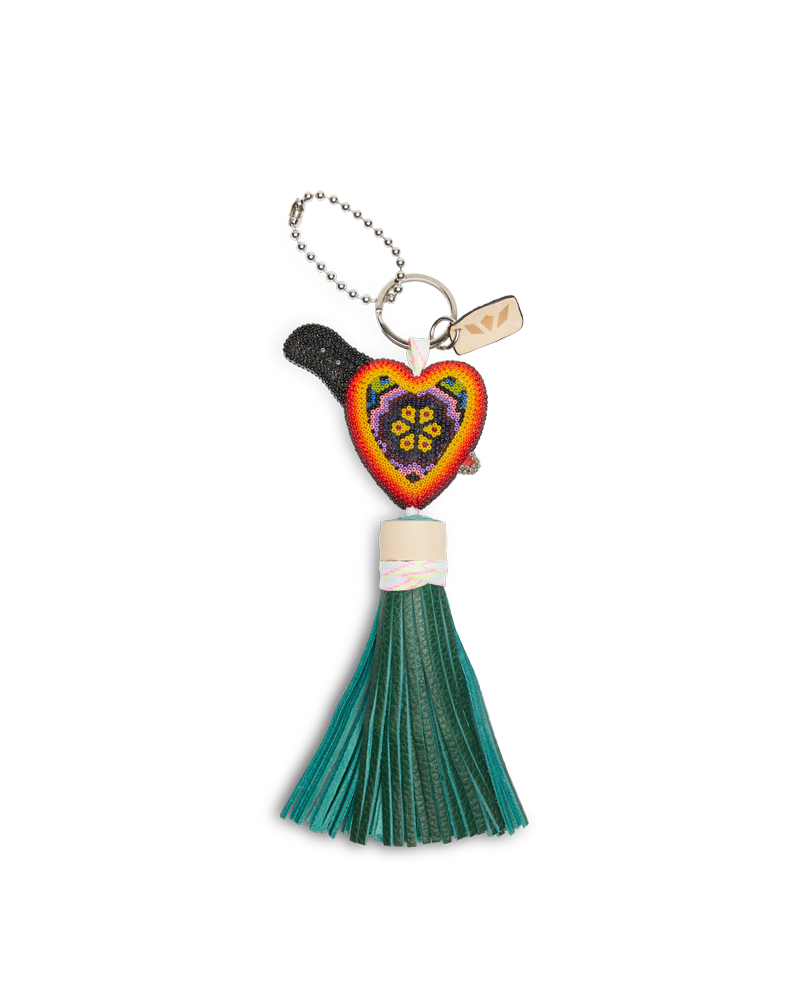 Tooled Heart Bag Charm