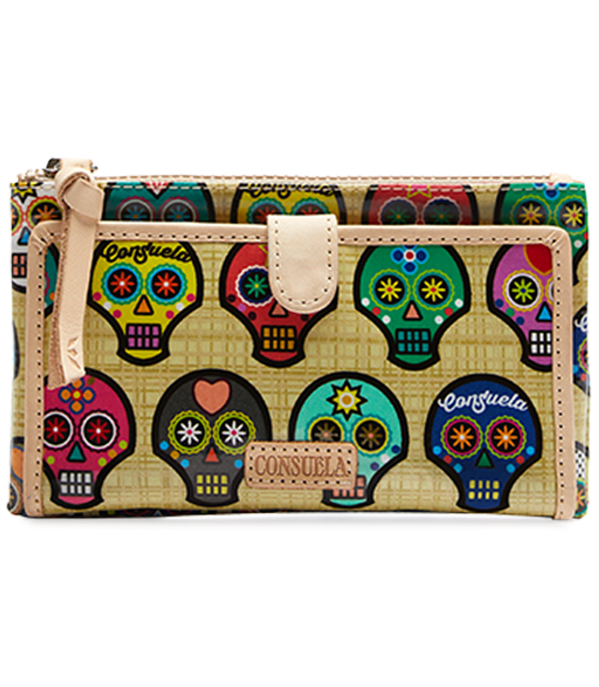 COLORFUL SUGAR SKULLS WALLET CALLED "SUG SLIM WALLET"