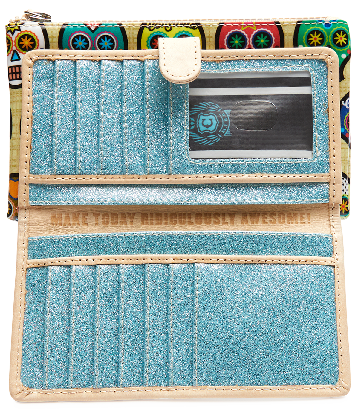COLORFUL SUGAR SKULLS WALLET CALLED "SUG SLIM WALLET"