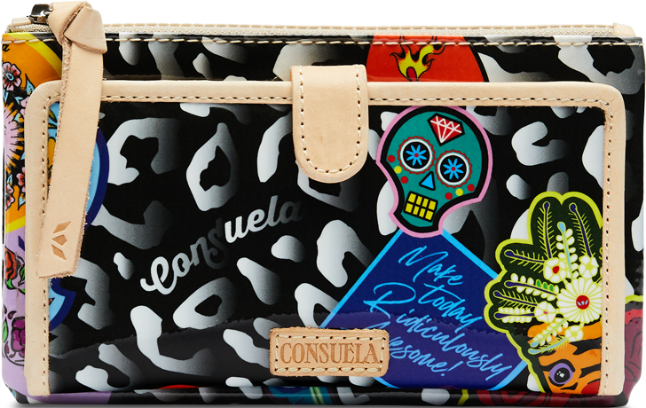 COLORFUL ANIMAL PRINT WALLET CALLED "ZOE SLIM WALLET"