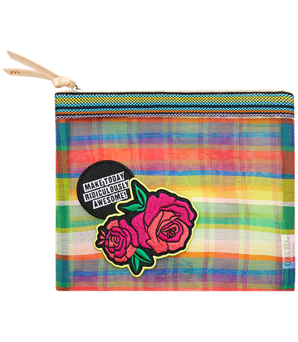 Marcela Patch Slim Zip Pouch