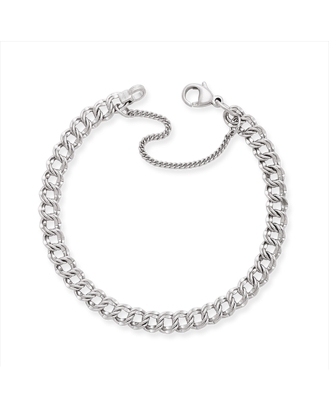 Light Double Curb Charm Bracelet – Consuela