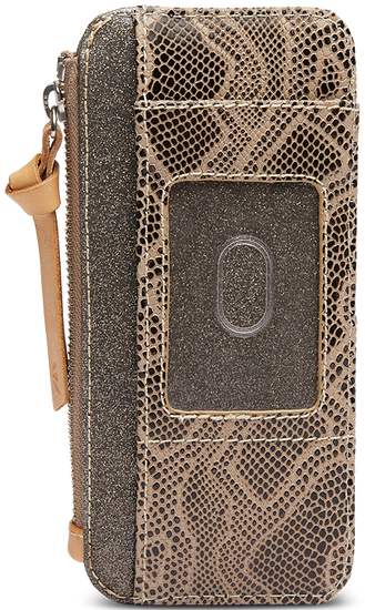 SNAKE SKIN LEATHER CARD ORGANIZER CALLED "DIZZY"