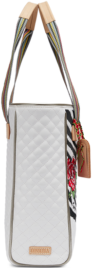 COLORFUL FLORAL ANIMAL PRINTED TOTE BAG CALLED "MICHELLE CHICA TOTE"