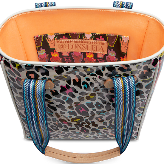 CONSUELA COLORFUL ANIMAL PRINT TOTE BAG "COCO CHICA TOTE"