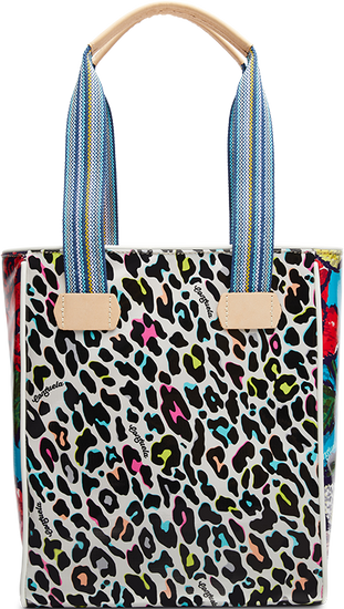 CONSUELA COLORFUL ANIMAL PRINT TOTE BAG "COCO CHICA TOTE"