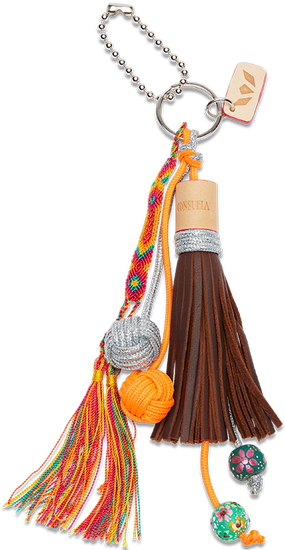 CONSUELA LEATHER TASSLE BAG CHARM "JODY CHARM"