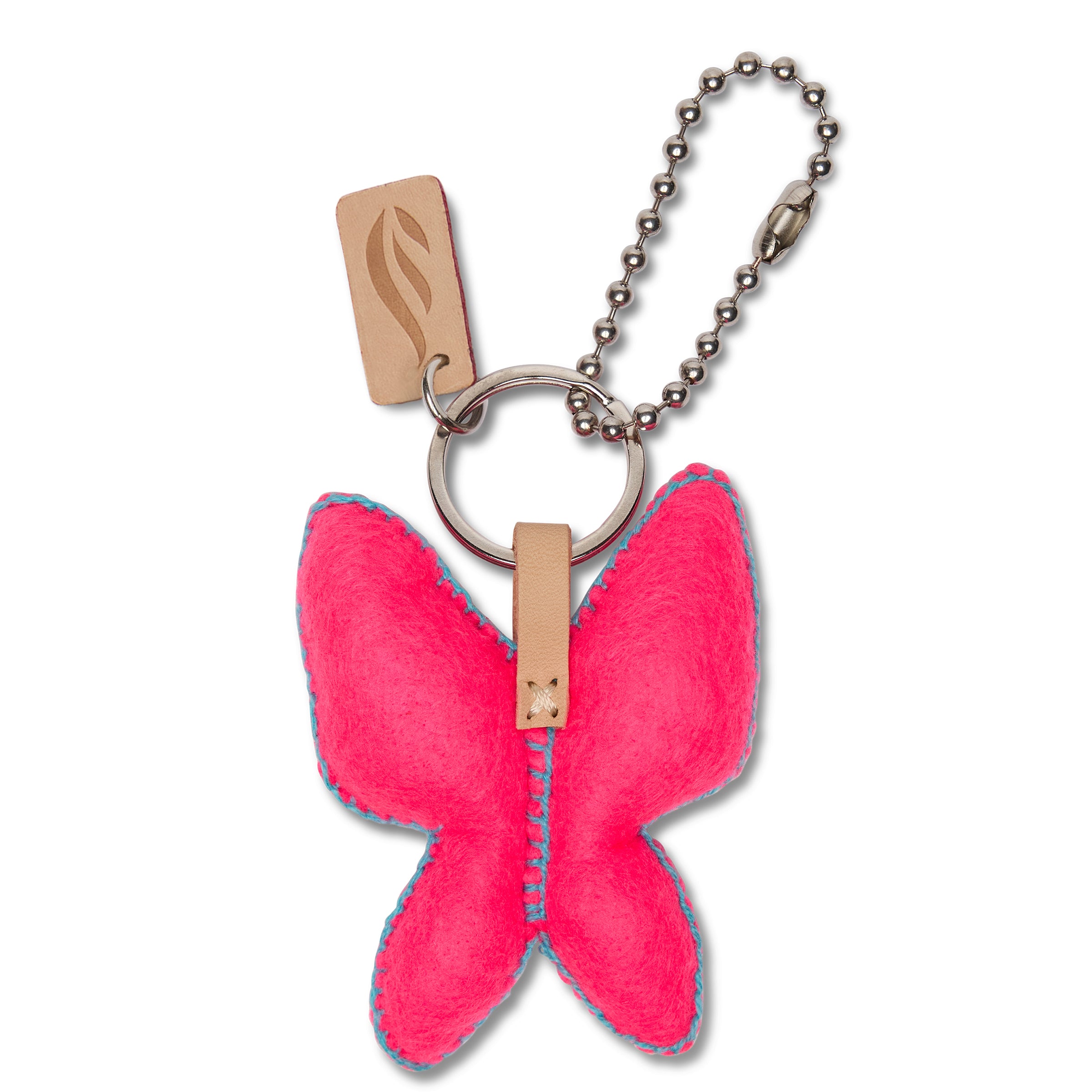 Pink Felt Mariposa Charm