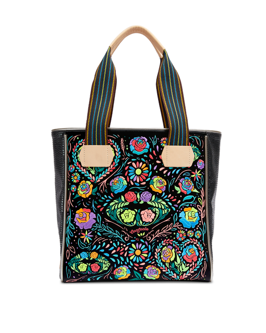 COLORFUL EMBROIDERED TOTE BAG CALLED "RITA CLASSIC TOTE"