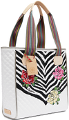 COLORFUL FLORAL ANIMAL PRINTED TOTE BAG CALLED "MICHELLE CLASSIC TOTE"