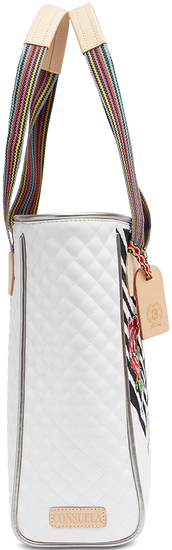 COLORFUL FLORAL ANIMAL PRINTED TOTE BAG CALLED "MICHELLE CLASSIC TOTE"