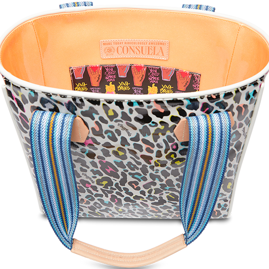 CONSUELA COLORFUL ANIMAL PRINT TOTE BAG "COCO CLASSIC TOTE"