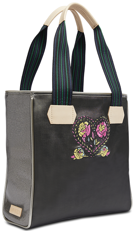 COLORFUL EMBROIDERED TOTE BAG CALLED "MARTA CLASSIC TOTE"