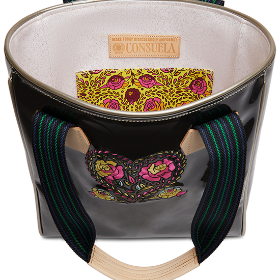 COLORFUL EMBROIDERED TOTE BAG CALLED "MARTA CLASSIC TOTE"