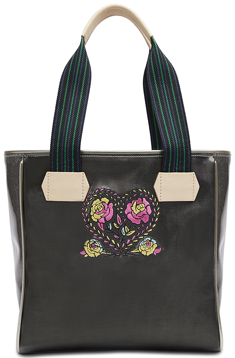 COLORFUL EMBROIDERED TOTE BAG CALLED "MARTA CLASSIC TOTE"