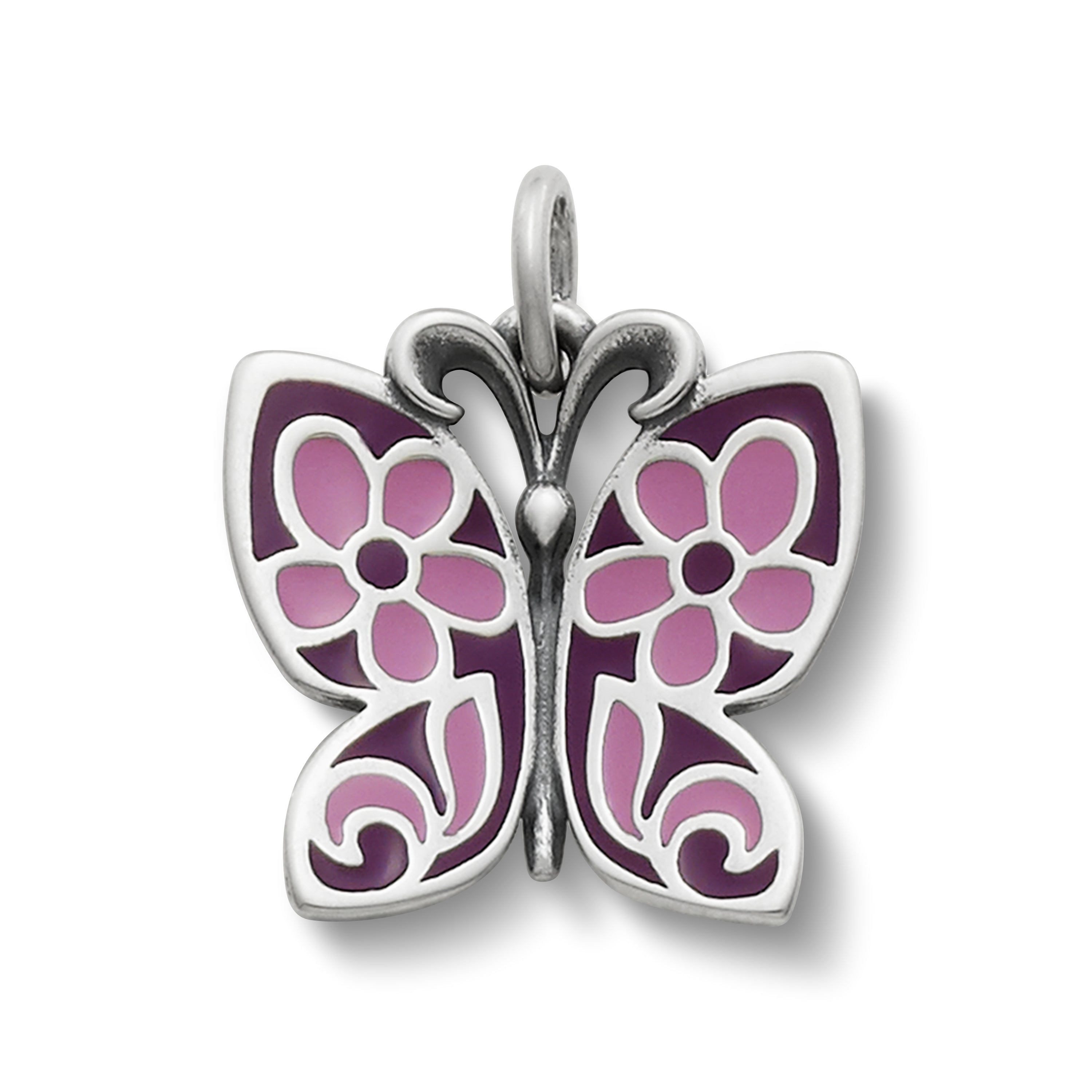 Purple Enamel Butterfly Charm