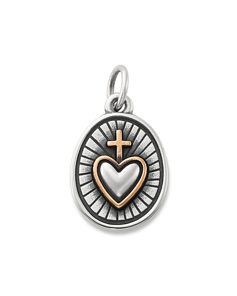 美中古トラヴィスワーカー MINI SACRED HEART CHARM G有 Vintage Style Big Red ENAMEL SACRED HEART Charm for Necklace