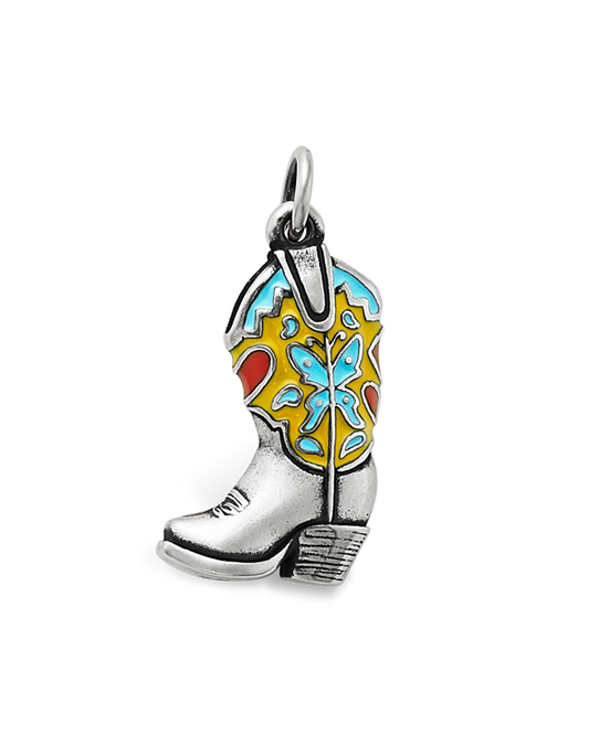 Enamel Western Boot Charm