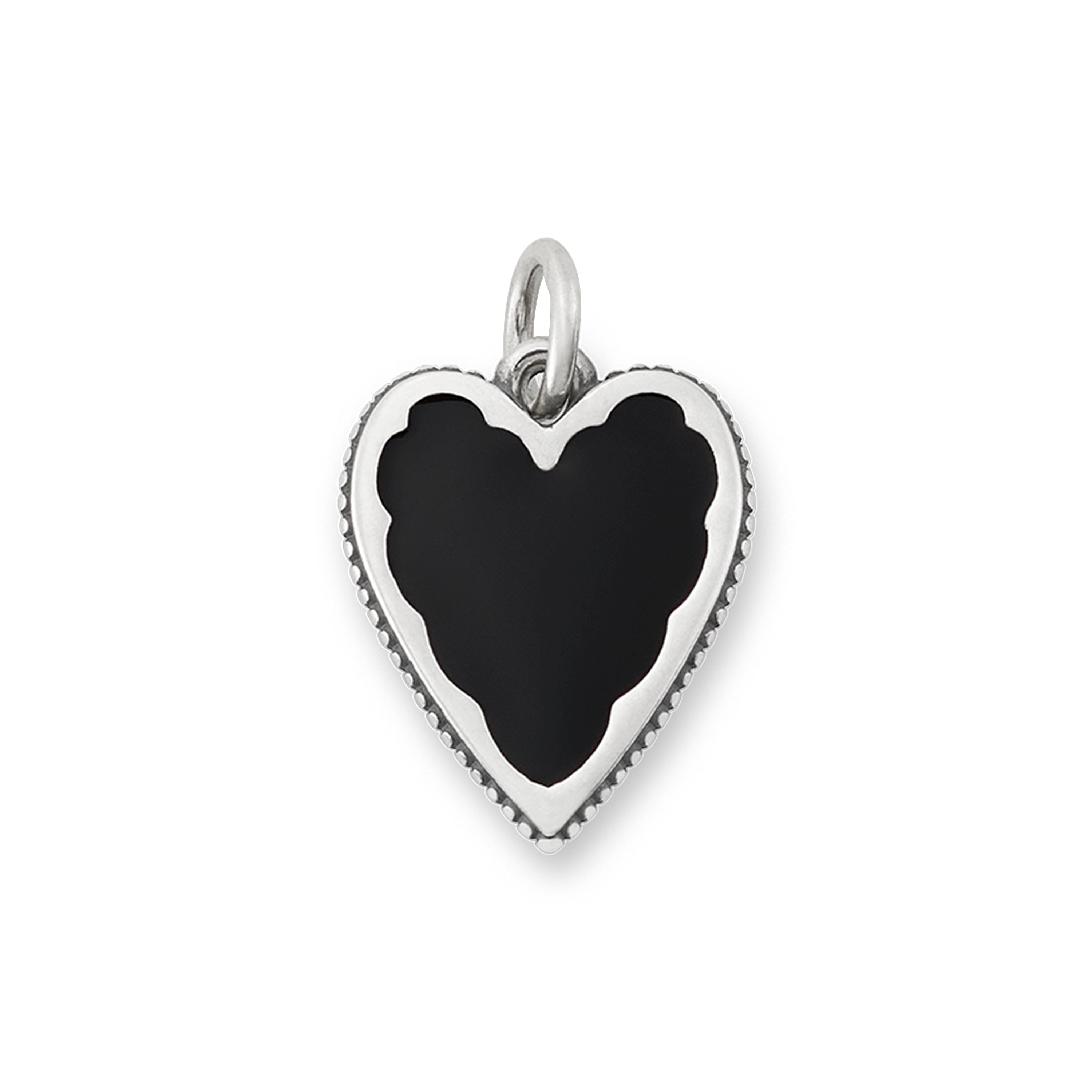 Enamel Black Heart Charm
