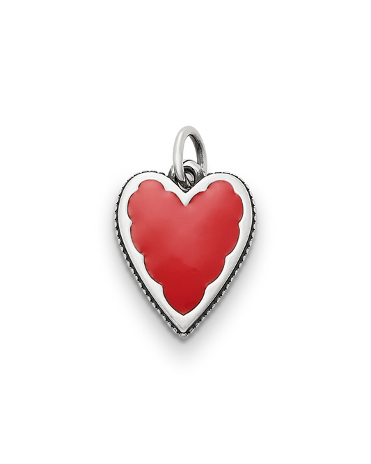 Enamel Red Heart Charm