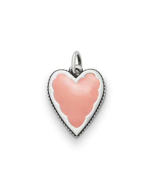 Enamel Pink Heart Charm