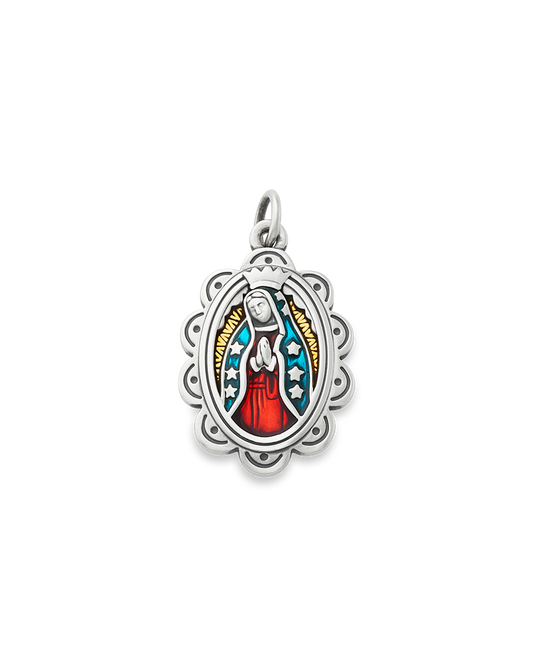 Enamel Virgin of Guadalupe Charm