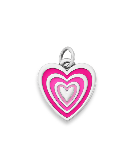 Enamel Radiant Heart Charm