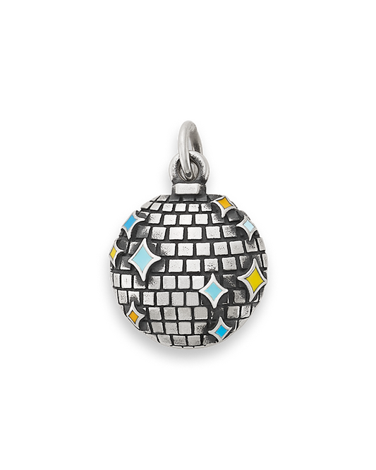 Enamel Disco Ball Charm