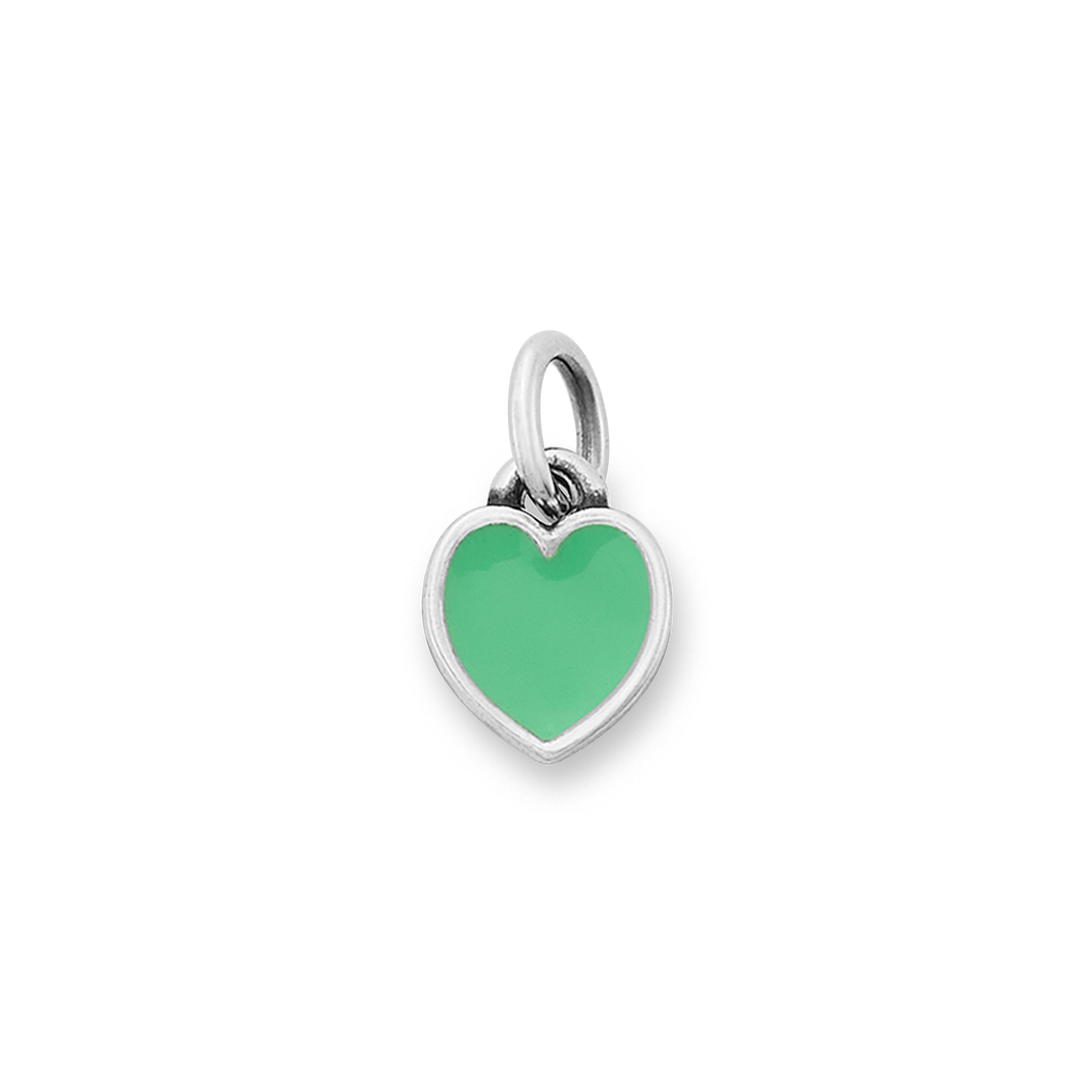 Enamel Green Connected Hearts Charm