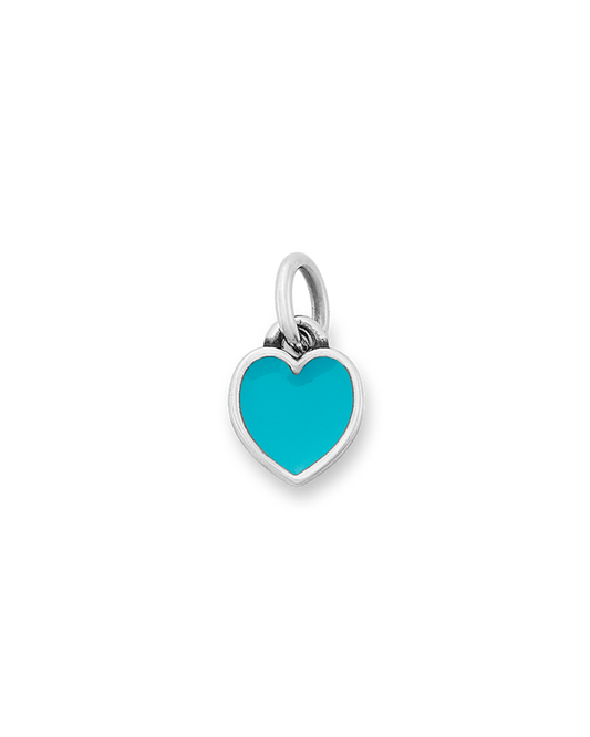 Enamel Blue Connected Hearts Charm