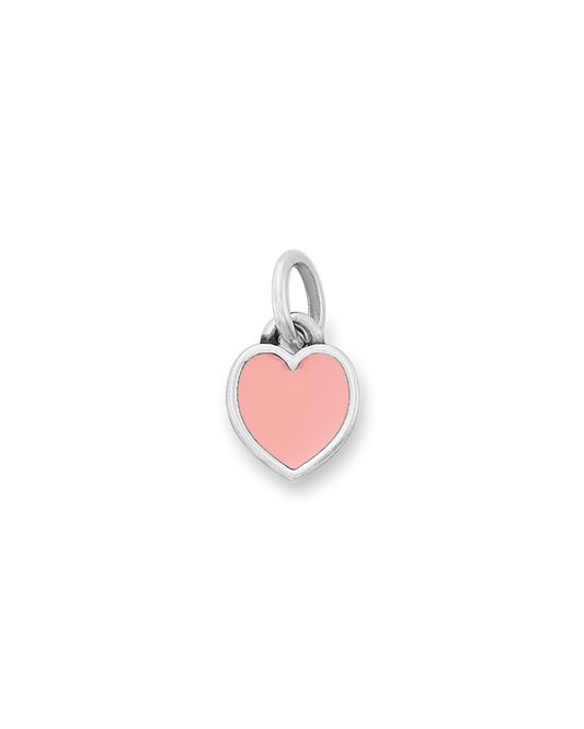 Enamel Pink Connected Hearts Charm