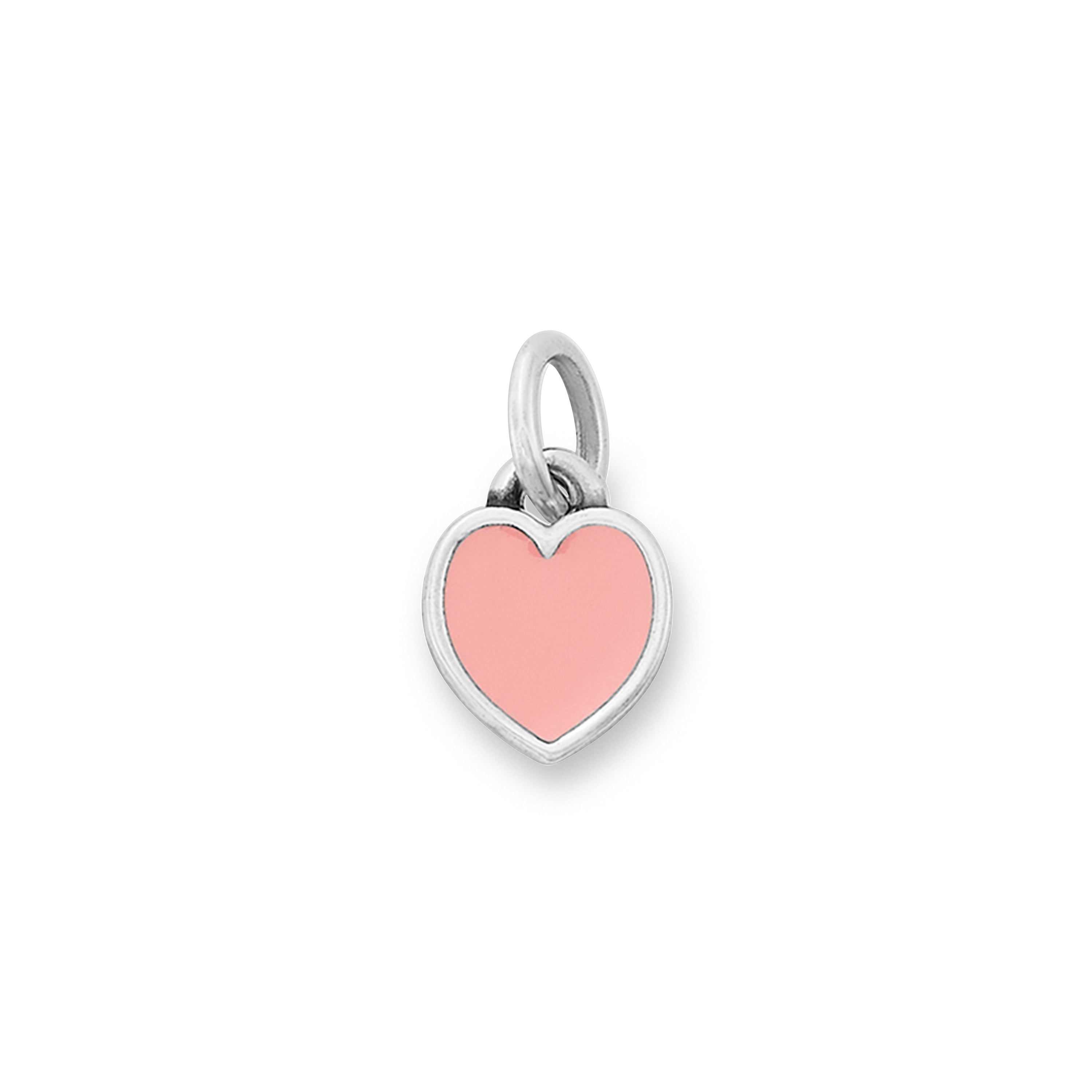 Enamel Pink Connected Hearts Charm