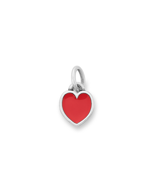 Enamel Red Connected Hearts Charm