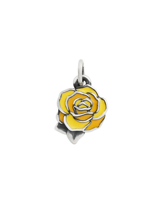 Enamel Consuela Yellow Rose Charm