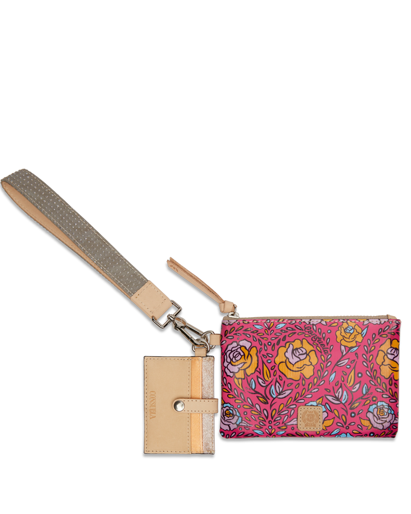 FLORAL AND COLORFUL WRISTLET WALLET CALLED "MOLLY COMBI"