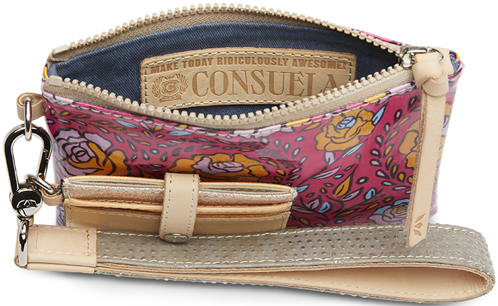 FLORAL AND COLORFUL WRISTLET WALLET CALLED "MOLLY COMBI"