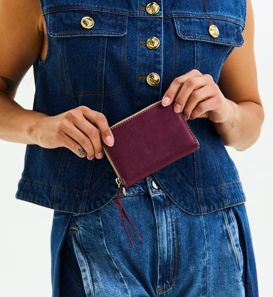 Plum Zippy Wallet