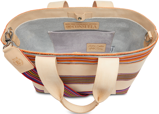 CONSUELA COLORFUL LEATHER CROSSBODY TOTE BAG "ANITA CARRYALL"