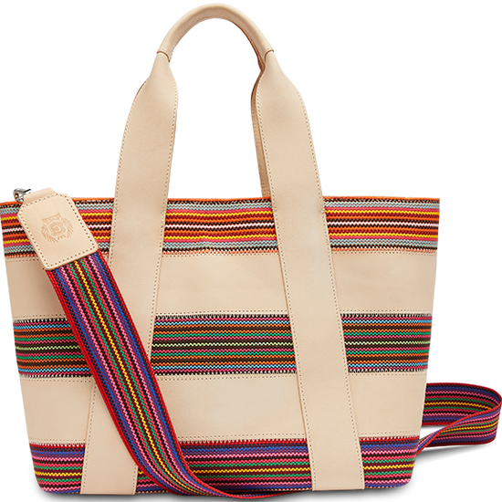 CONSUELA COLORFUL LEATHER CROSSBODY TOTE BAG "ANITA CARRYALL"
