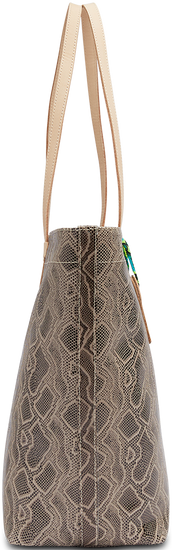 SNAKE SKIN LEATHER DAILY TOTE BAG CALLED "DIZZY"