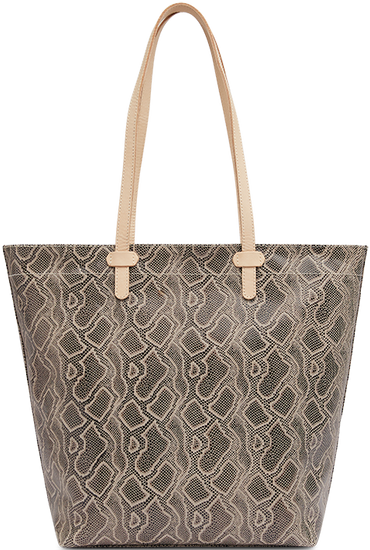 SNAKE SKIN LEATHER DAILY TOTE BAG CALLED "DIZZY"