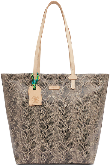 SNAKE SKIN LEATHER DAILY TOTE BAG CALLED "DIZZY"