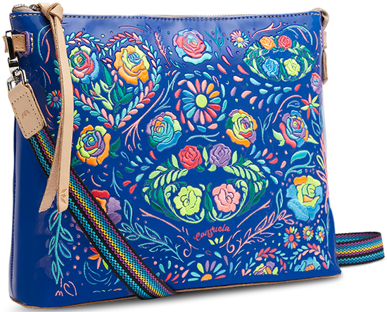 COLORFUL EMBROIDERED CROSSBODY BAG CALLED "MANGO DOWNTOWN CROSSBODY"