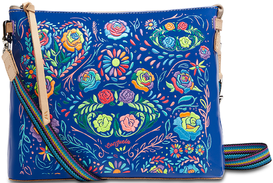 COLORFUL EMBROIDERED CROSSBODY BAG CALLED "MANGO DOWNTOWN CROSSBODY"