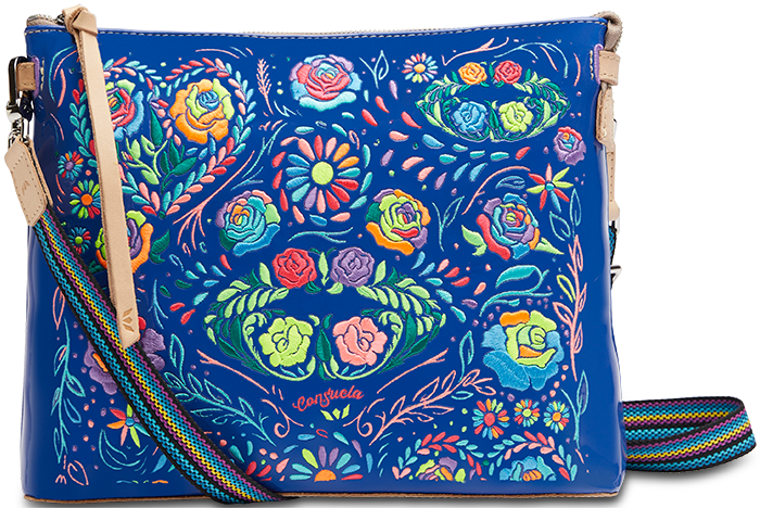 COLORFUL EMBROIDERED CROSSBODY BAG CALLED "MANGO DOWNTOWN CROSSBODY"