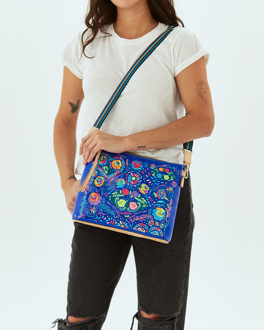 COLORFUL EMBROIDERED CROSSBODY BAG CALLED "MANGO DOWNTOWN CROSSBODY"